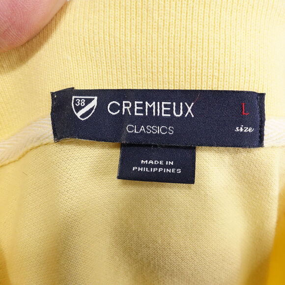 DANIEL CREMIEUX CLASSICS YELLOW SHORT SLEEVE POLO SHIRT MENS SIZE L - Picture 7 of 8